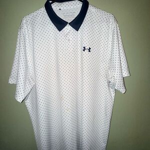 Under Armour Men's Polo with Black Collar and Dots